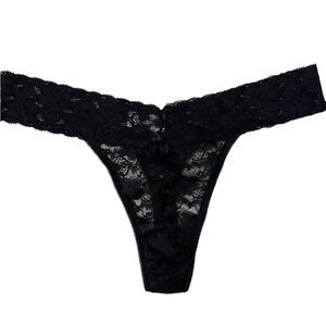 Black Lace Thong Panty